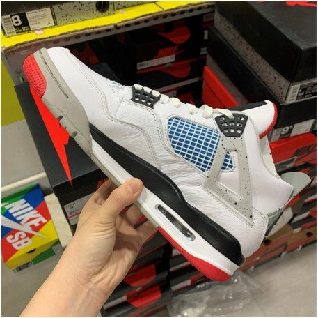 Air Jordan 4 SE White Red Blue Cement