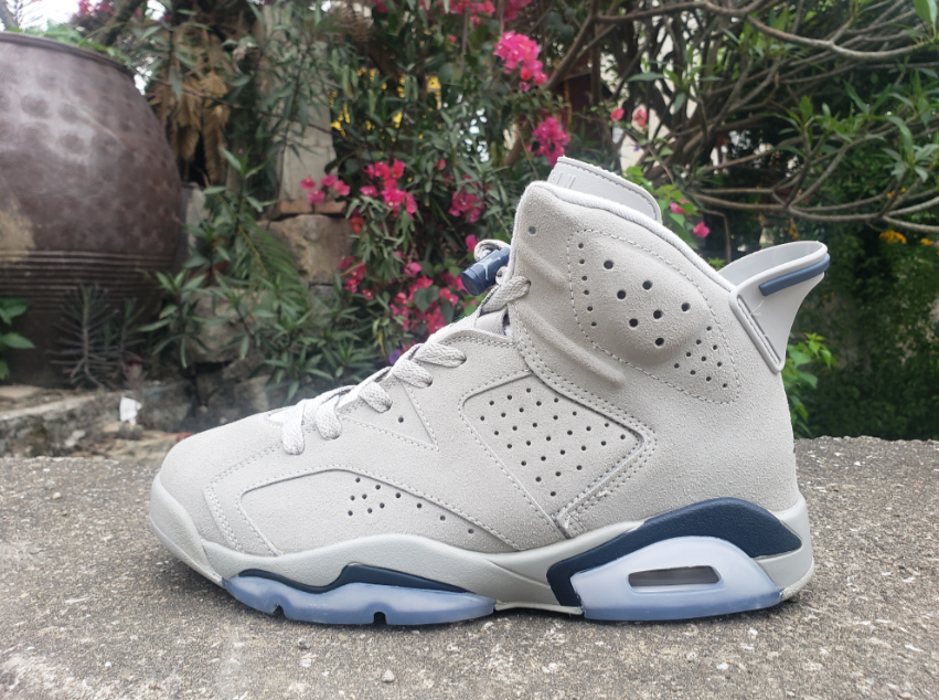 Air Jordan 6 Gray Dark Blue