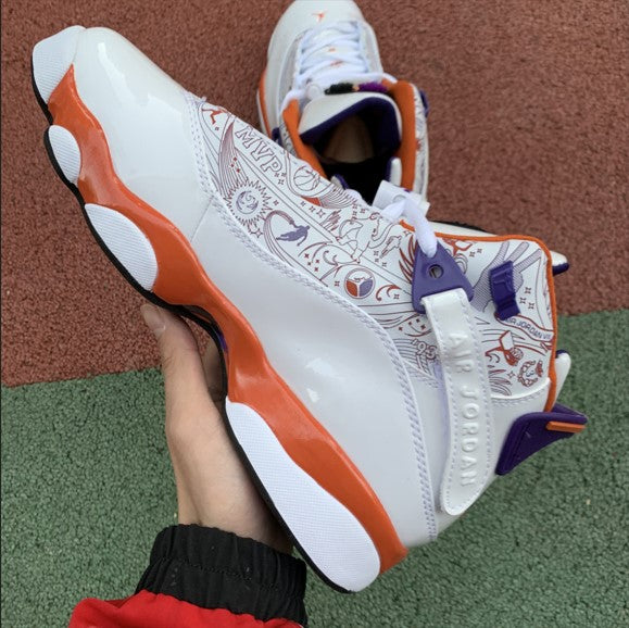 Air Jordan 6 Rings Crowns White Orange