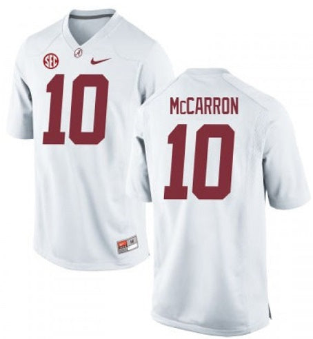 Alabama Crimson Tide #10 AJ McCarron NCAA Football Jersey White