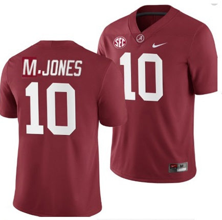 Alabama Crimson Tide #10 Mac Jones NCAA Football Jersey Red
