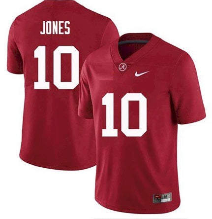 Alabama Crimson Tide #10 Mac Jones NCAA Football Red Jersey
