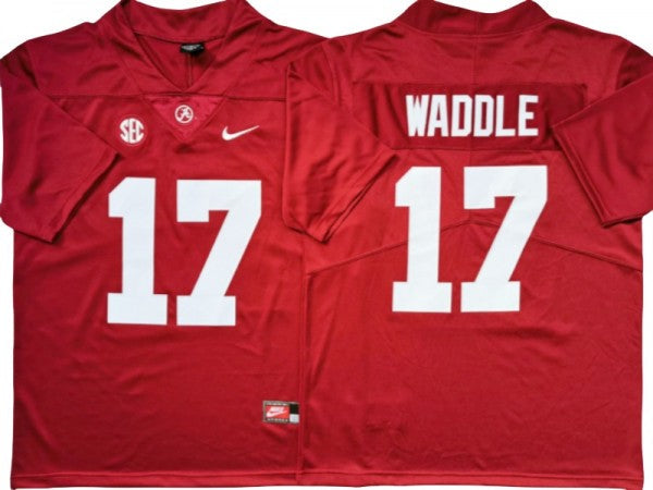 Alabama Crimson Tide #17 Jaylen Waddle Red Football Jersey (Copy)