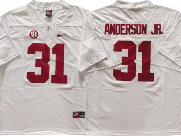 Alabama Crimson Tide #31 Will Anderson Jr. White Football Jersey