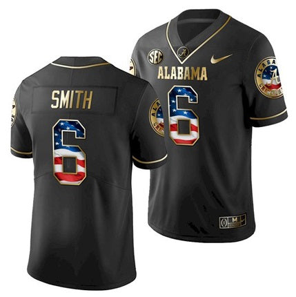 Alabama Crimson Tide #6 DeVonta Smith College Football Jersey Black