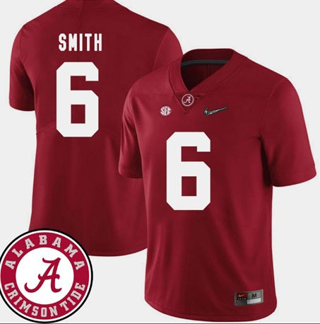 Alabama Crimson Tide #6 DeVonta Smith College Football Jersey Red