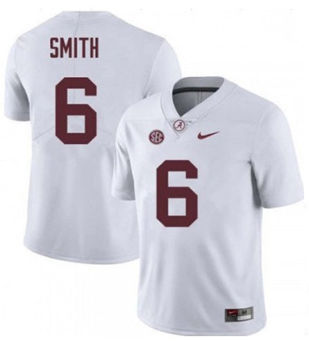 Alabama Crimson Tide #6 DeVonta Smith College Football Jersey White