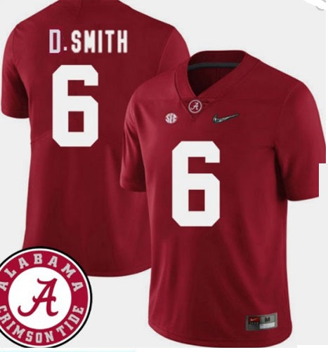 Alabama Crimson Tide #6 DeVonta Smith College NCAA Football Jersey Red