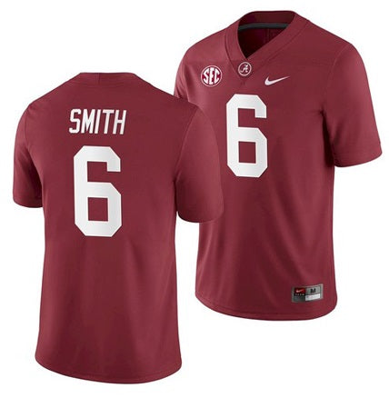 Alabama Crimson Tide #6 DeVonta Smith College NCAA Football Red Jersey