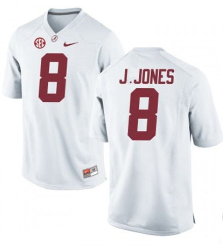 Alabama Crimson Tide #8 Julio Jones NCAA Football Jersey White
