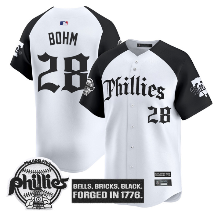 Alec Bohm Jersey #28 Philadelphia Phillies Gothic Liberty Edition Alternate