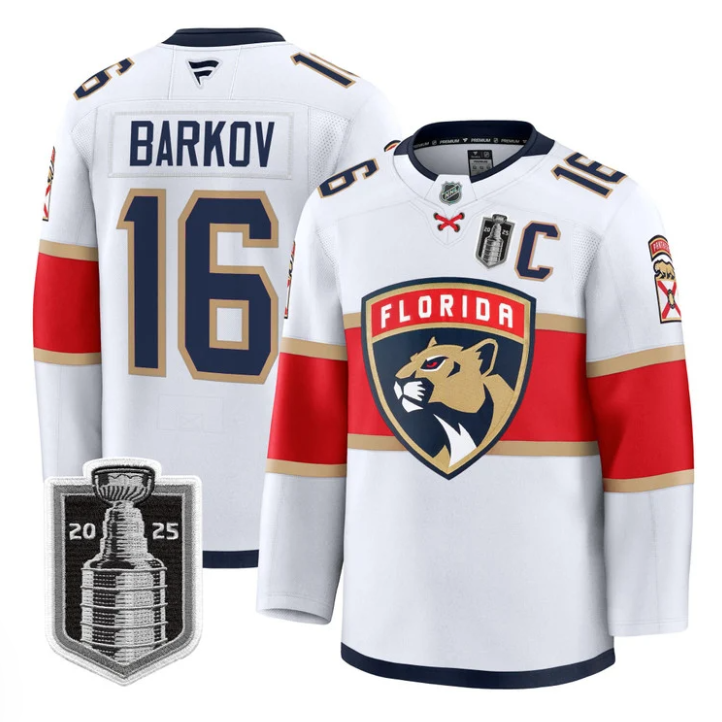 Aleksander Barkov Jersey #16 Florida Panthers 2025 Stanley Cup Final White