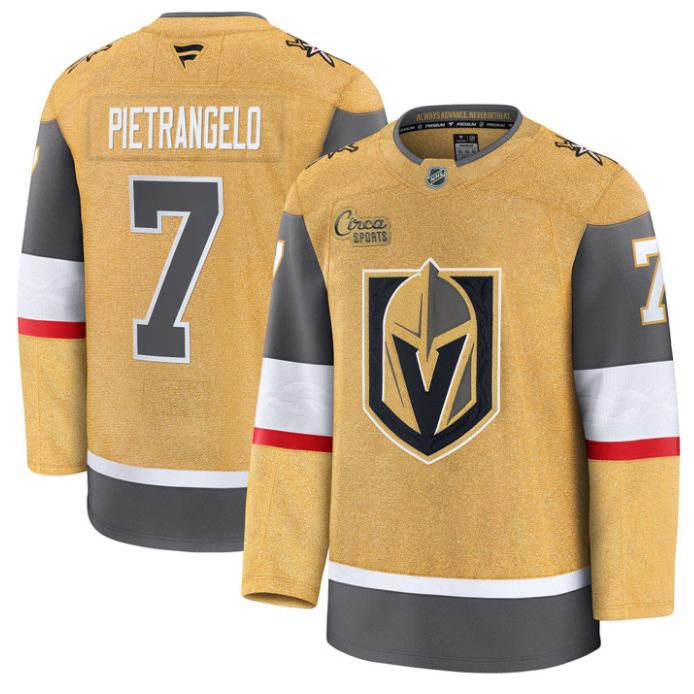 Alex Pietrangelo Jersey #7 Vegas Golden Knights Premium Stitched Gold