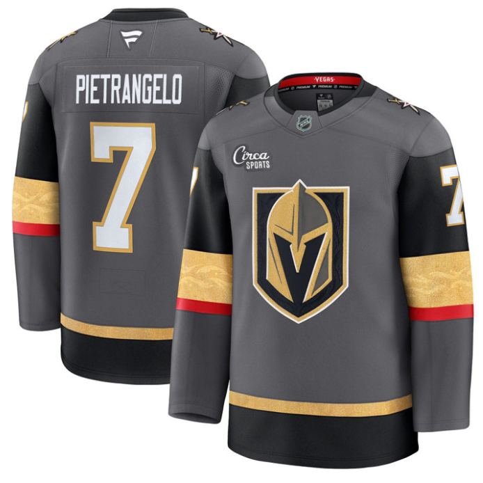 Alex Pietrangelo Jersey #7 Vegas Golden Knights Premium Stitched Gray