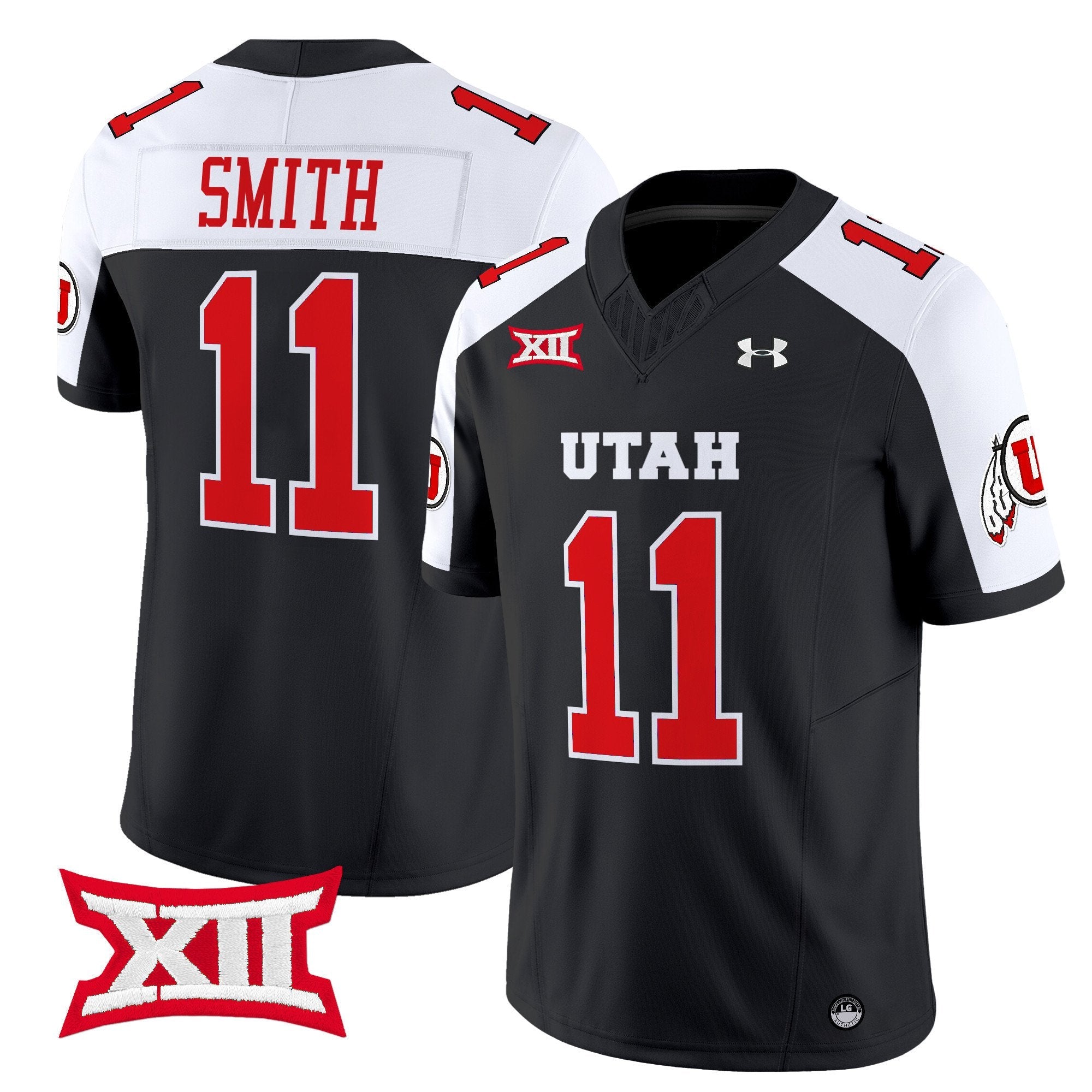 Alex Smith Jersey #11 Utah Utes 2025 Vapor Limited Stitched Black Alternate