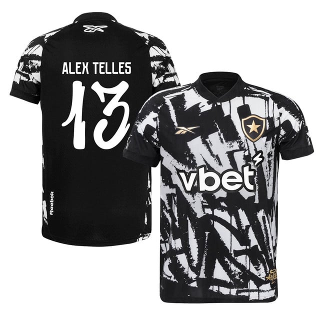 Alex Telles #13 Botafogo 2025-26 Fourth Jersey – Black