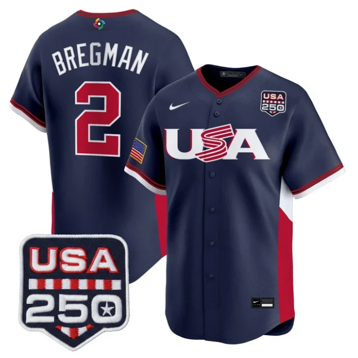Alex Bregman Jersey #2 Team USA World Baseball Classic 250 USA 2026 Stitched