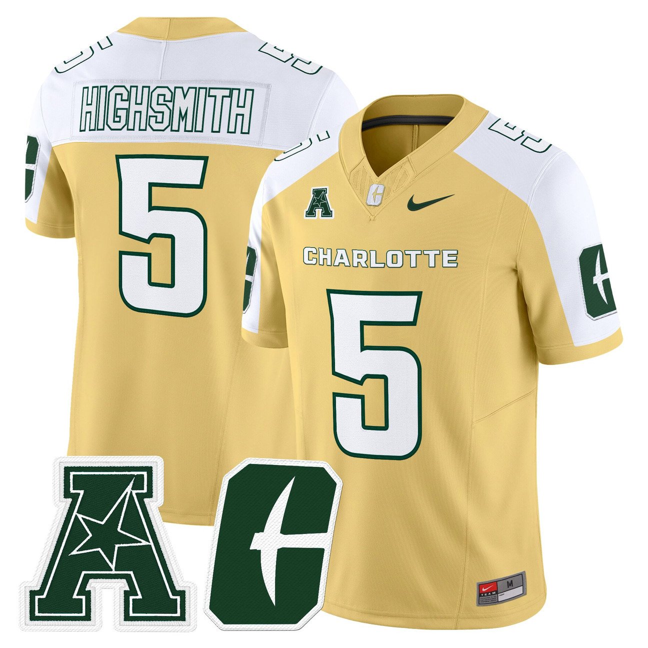 Alex Highsmith Jersey #5 Charlotte 49ers 2025 Vapor Limited Stitched