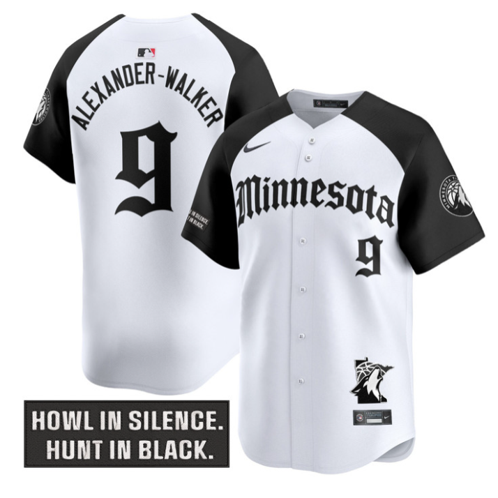 Alexander-Walker Jersey #9 Minnesota Timberwolves Gothic North Howl