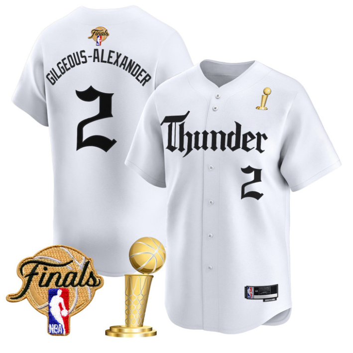 Alexander Jersey #2 Oklahoma City Thunder Gothic Storm 2025 Champions White