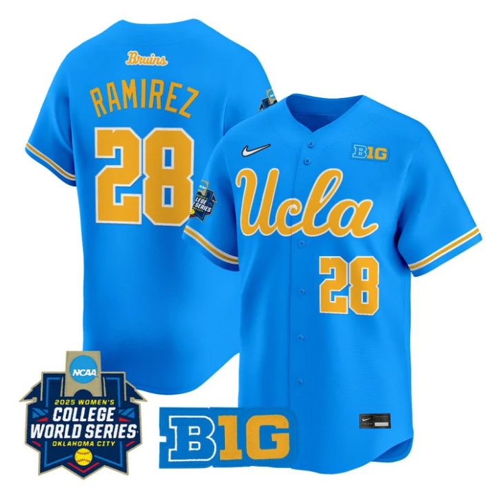 Alexis Ramirez Jersey #28 UCLA Bruins Softball 2025 World Series Stitched Blue