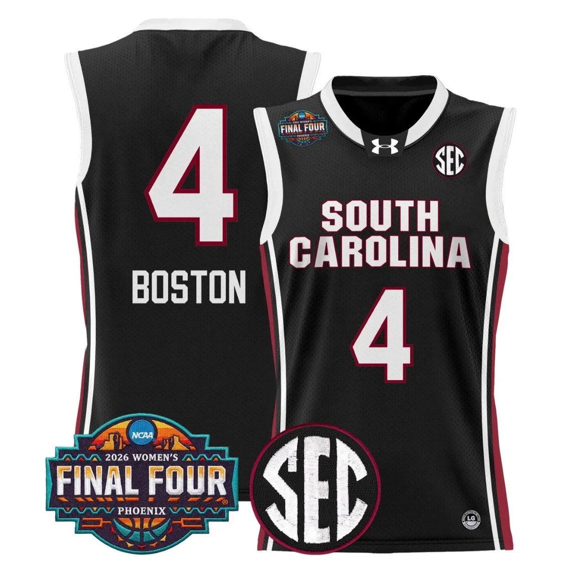 Aliyah Boston Jersey #4 South Carolina 2026 Final Four Stitched Black