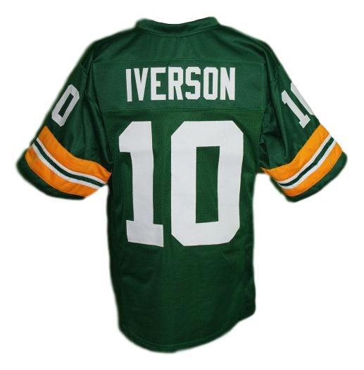 Allen Iverson Jersey #10 Custom Unsigned Football Stitched Green
