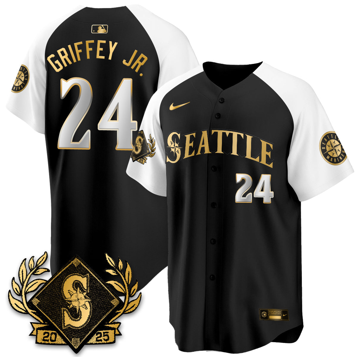 Seattle Mariners 2025 Series Gold Champions Jersey - All Stitched