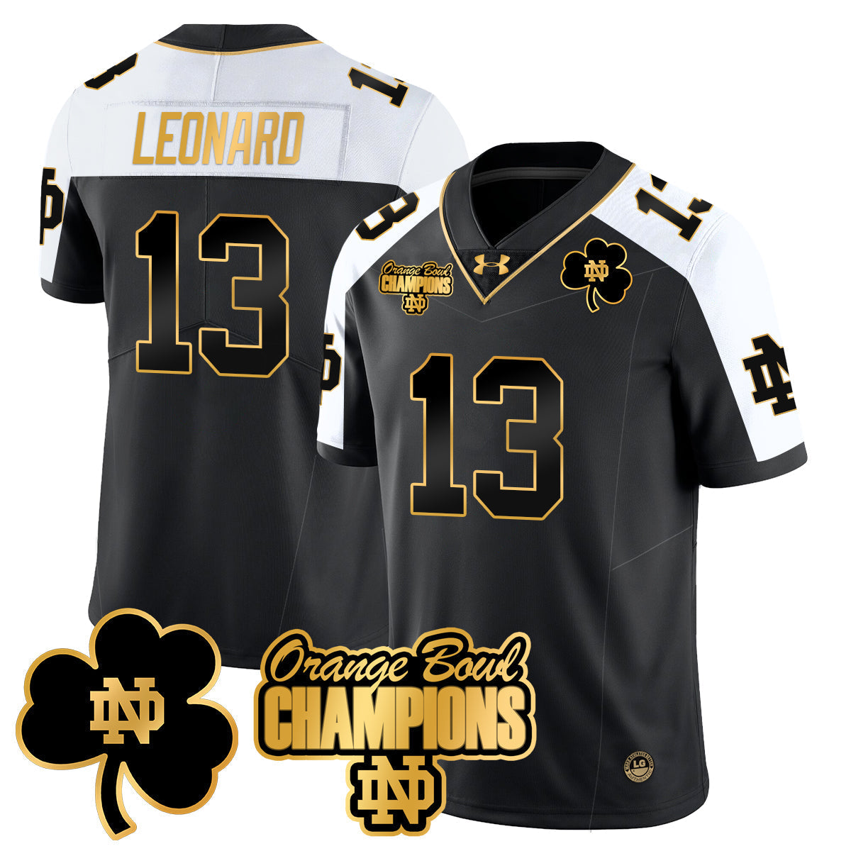 Men Notre Dame Fighting Irish 2025 Orange Bowl Champions Jersey  - All Stitched