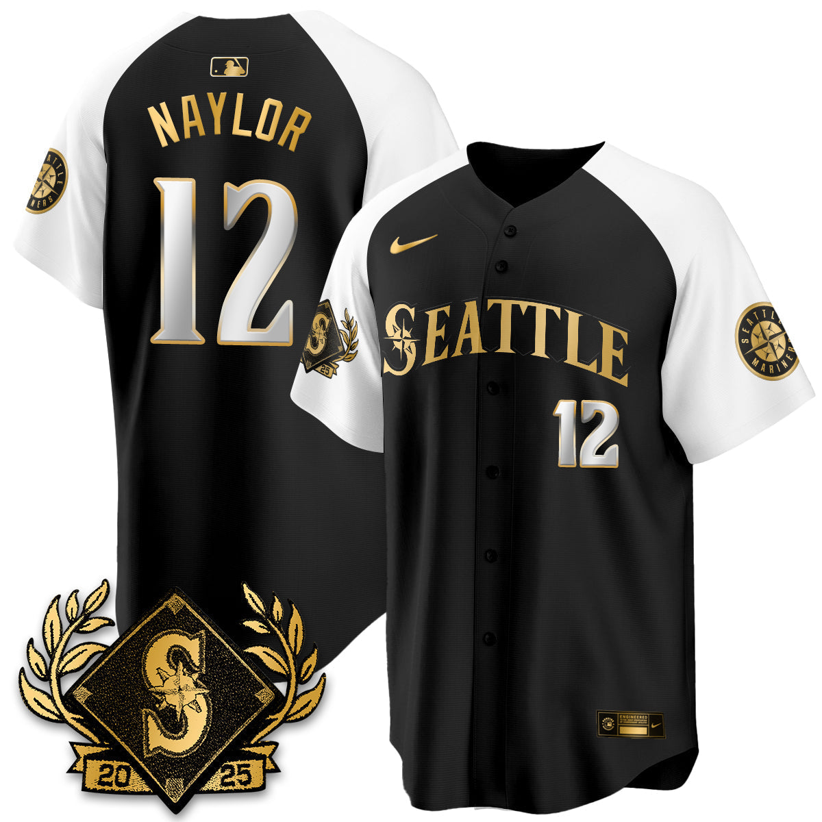 Seattle Mariners 2025 Series Gold Champions Jersey - All Stitched