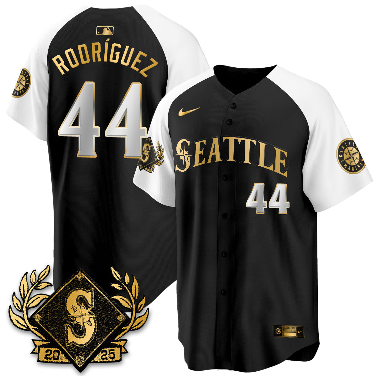 Seattle Mariners 2025 Series Gold Champions Jersey - All Stitched