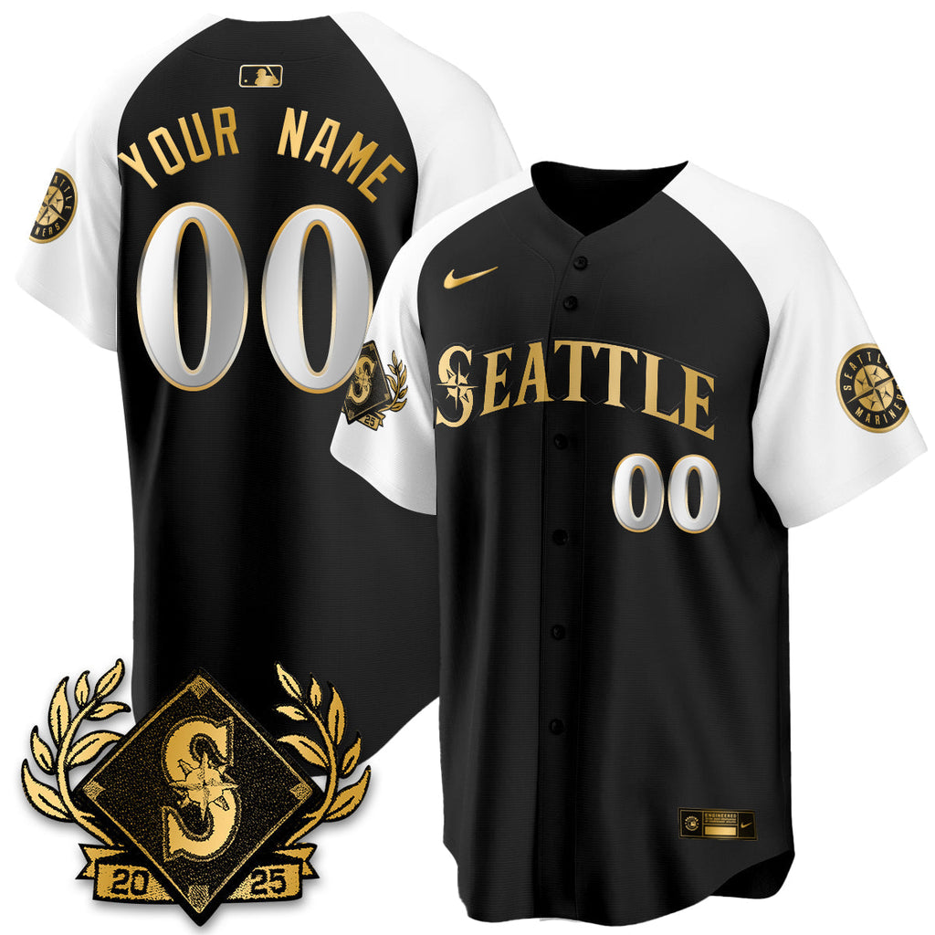 Seattle Mariners 2025 Series Gold Champions Jersey - All Stitched