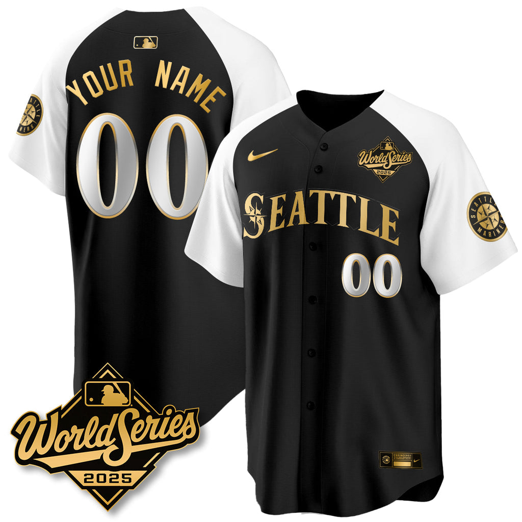 Seattle Mariners 2025 World Series Gold Jersey - All Stitched
