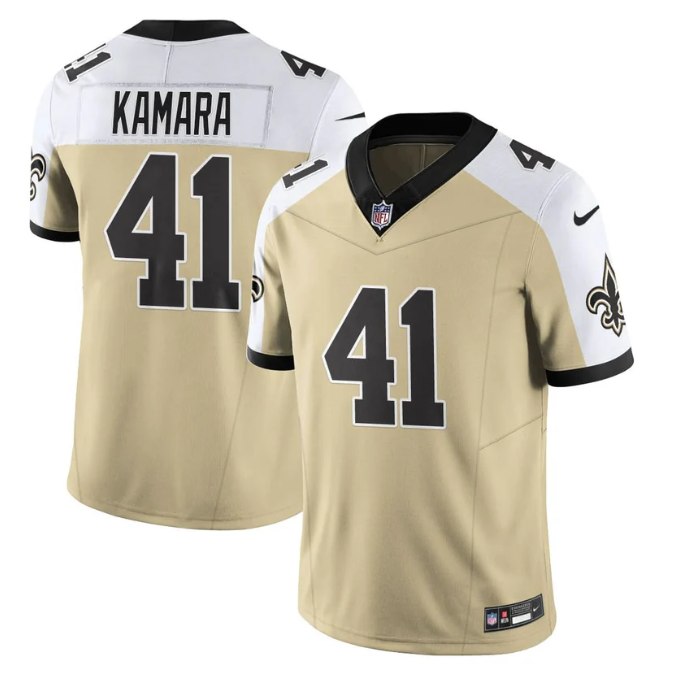 Alvin Kamara Jersey #41 Alternate Vapor Limited Football All Stitched Gold Alter