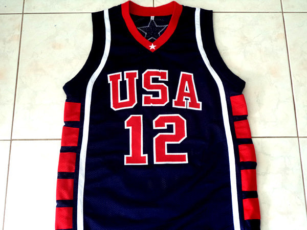 Amare Stoudemire #12 Team USA Basketball Jersey Navy Blue