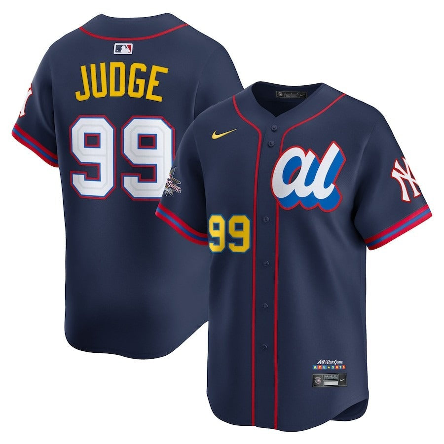American League Aaron Judge #99 Navy 2025 All-Star MLB Limited Jersey Stitched