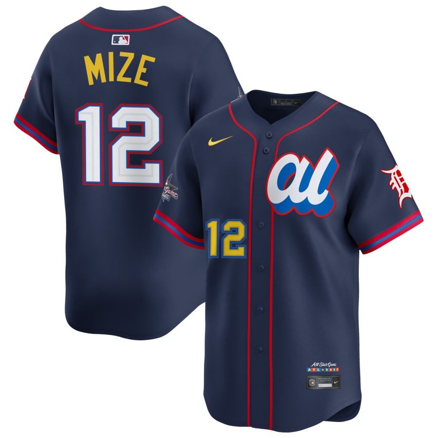 American League Casey Mize #12 Navy 2025 All-Star Game Limited Jersey Stitched