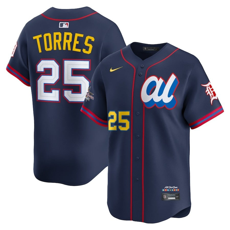 American League Gleyber Torres #25 Navy 2025 All-Star Limited Jersey Stitched