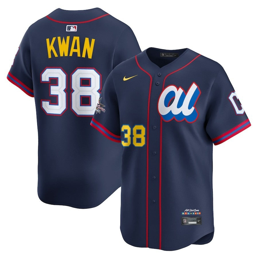 American League Steven Kwan #38 Navy 2025 All-Star Limited Jersey Stitched