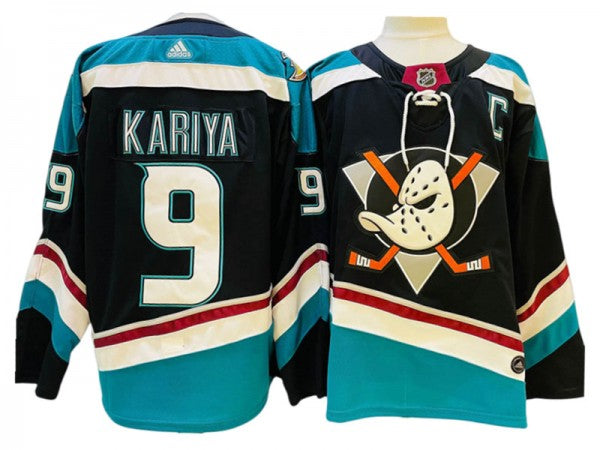 Anaheim Ducks #9 Paul Kariya Black Alternate Jersey (Copy)
