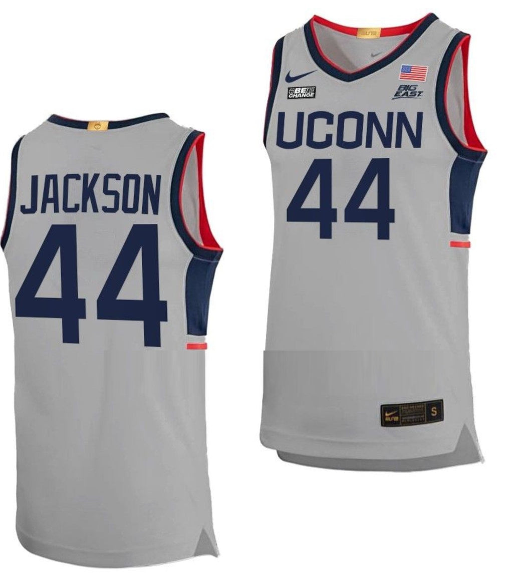 Andre Jackson Jersey UConn Huskies College Basketball Limited Gray #44
