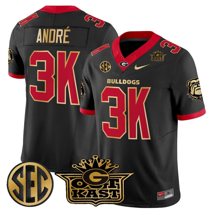 André Jersey #3K Outkast x Georgia Bulldogs Vapor Limited Stitched