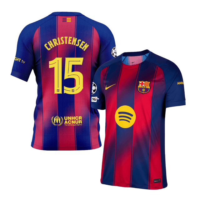 Andreas Christensen 15 Barcelona 2025-26 Home Jersey – Scarlet