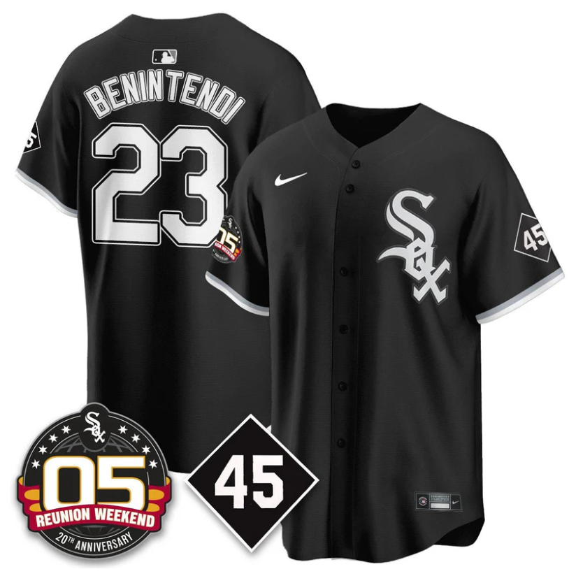 Andrew Benintendi Jersey #23 Chicago White Sox 2025 Reunion Weekend Black