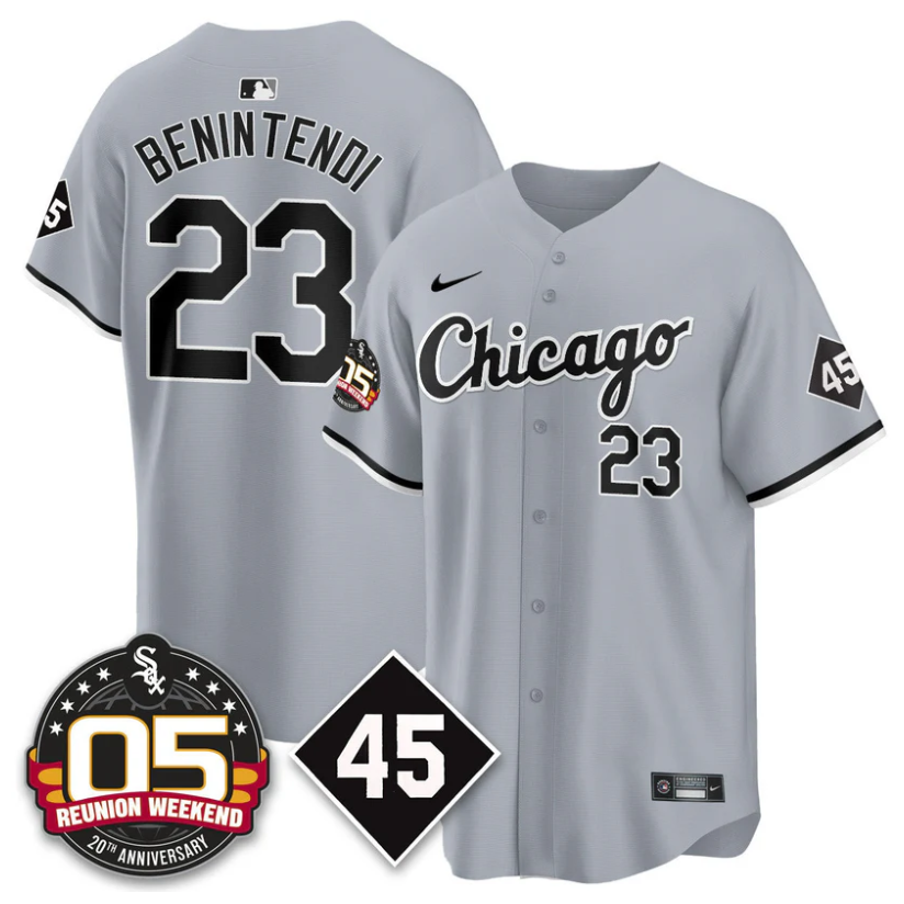 Andrew Benintendi Jersey #23 Chicago White Sox 2025 Reunion Weekend Gray