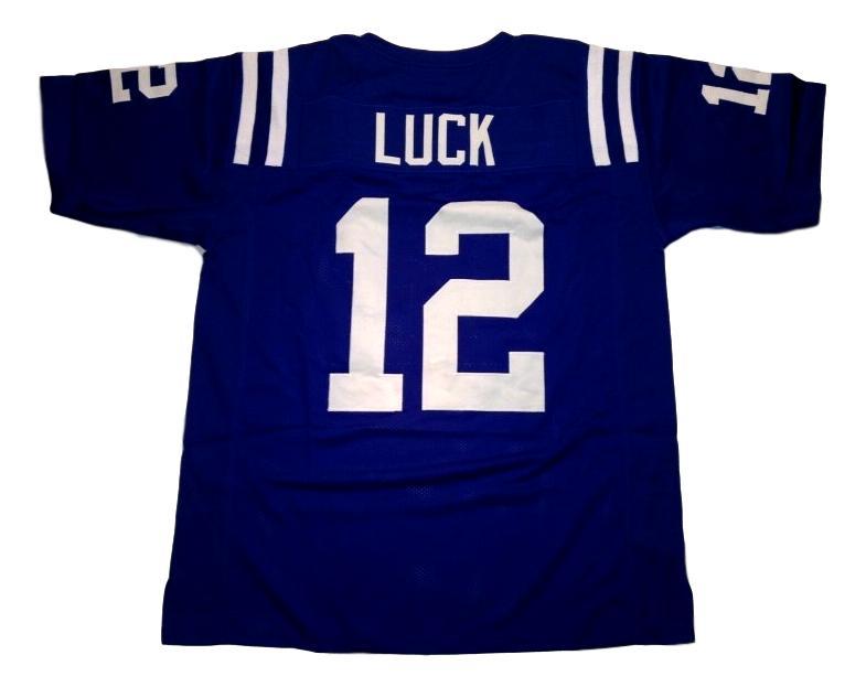 Andrew Luck Jersey #12 Custom Unsigned Football Stitched Blue