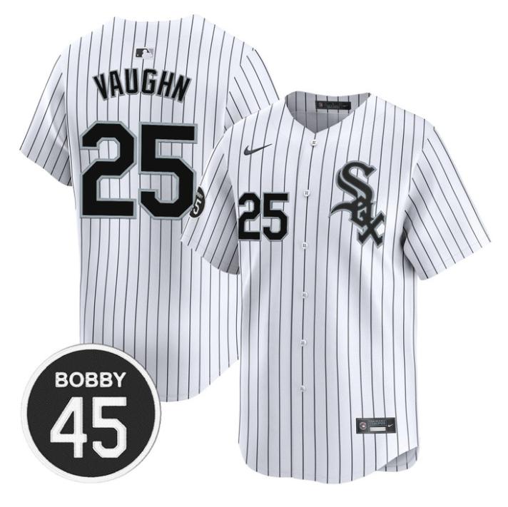 Andrew Vaughn Jersey #25 Chicago White Sox Bobby Jenks Stitched Stripes