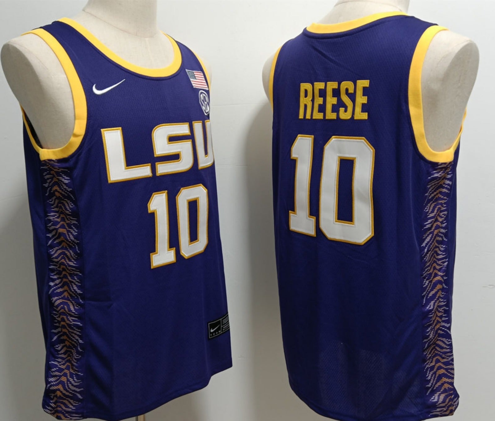 Angel Reese Jersey #10 Lsu Tigers College Basketball Stitched Purple