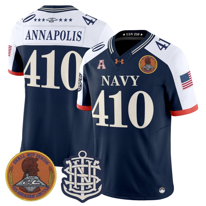Annapolis Jersey #410 Navy Midshipmen 250th Anniversary Limited Stitched