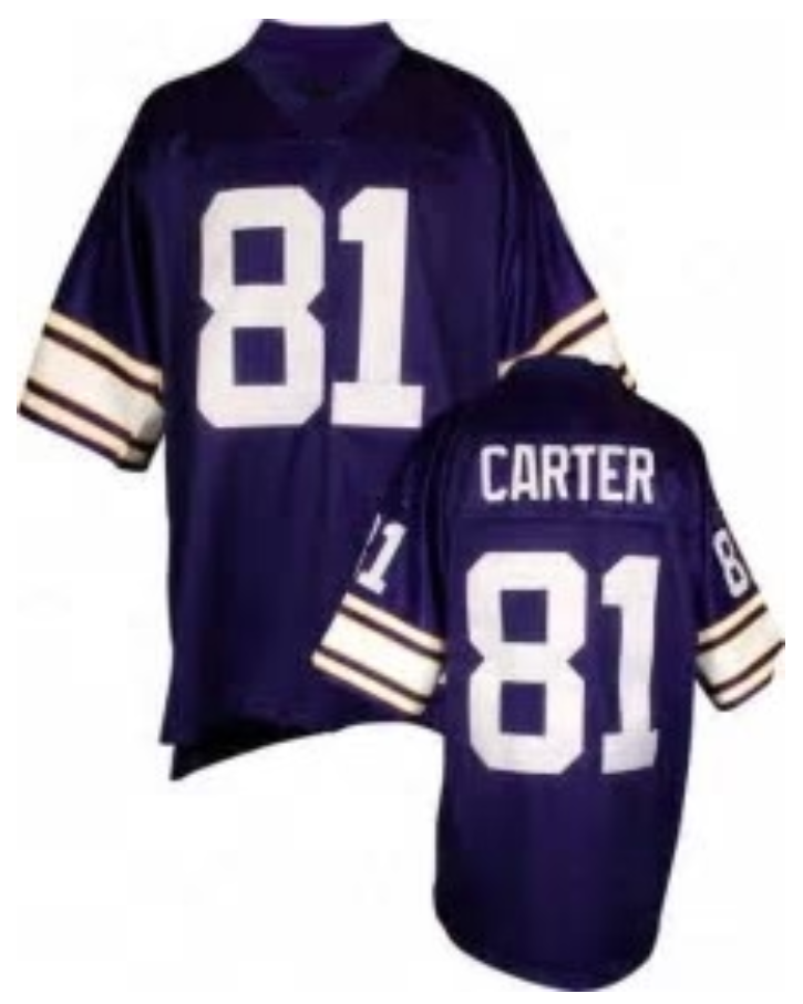 Anthony Carter Jersey Minnesota Vikings Custom Throwback Football Purple